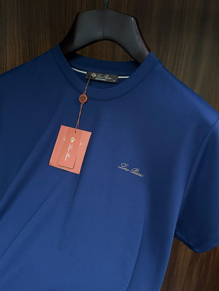 Nakış İşleme Marka Yazılı Modal Kumaş T-Shirt