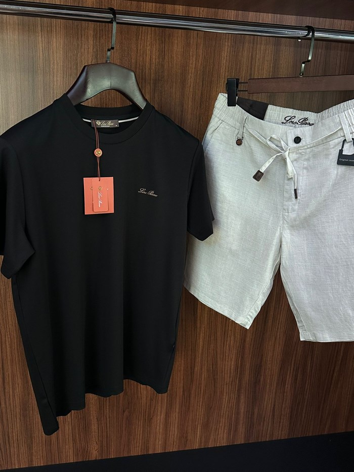 Nakış İşleme Marka Yazılı Modal Kumaş T-Shirt