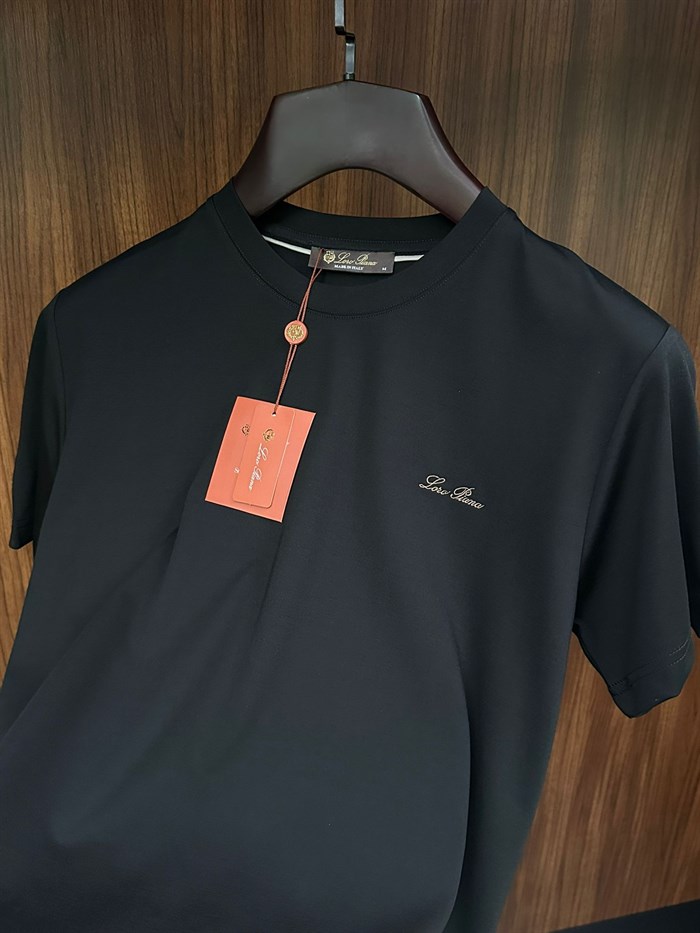Nakış İşleme Marka Yazılı Modal Kumaş T-Shirt