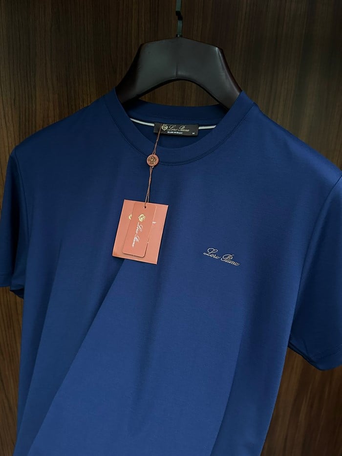 Nakış İşleme Marka Yazılı Modal Kumaş T-Shirt