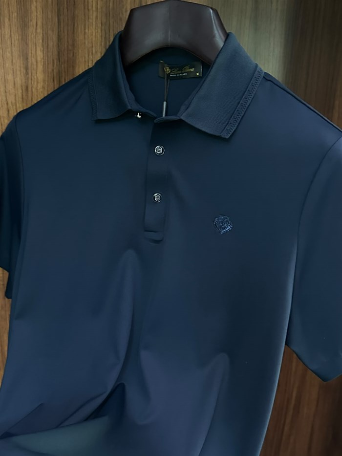 Nakış Logolu Yaka Ribanalı T-Shirt