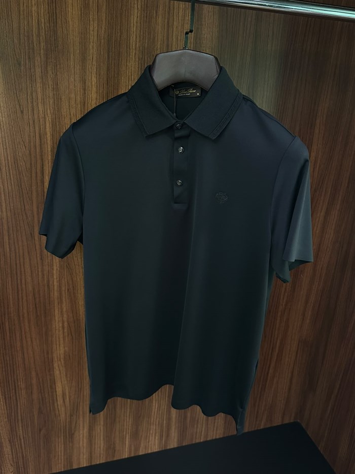 Nakış Logolu Yaka Ribanalı T-Shirt
