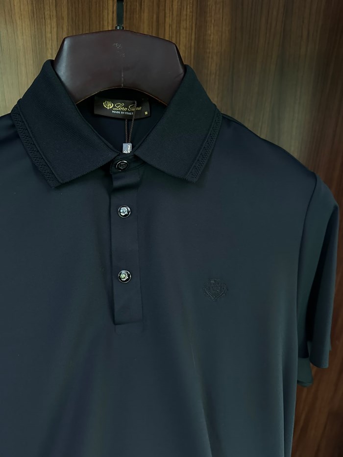 Nakış Logolu Yaka Ribanalı T-Shirt