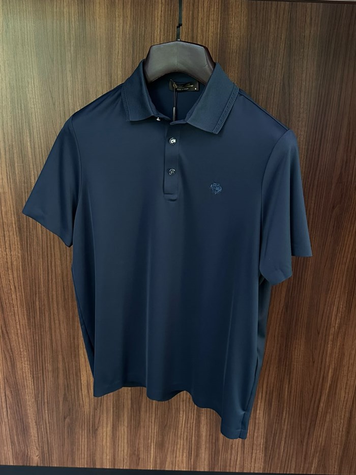 Nakış Logolu Yaka Ribanalı T-Shirt
