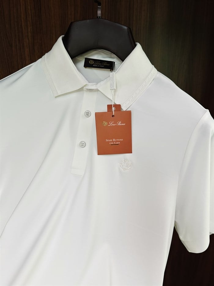 Nakış Logolu Yaka Ribanalı T-Shirt