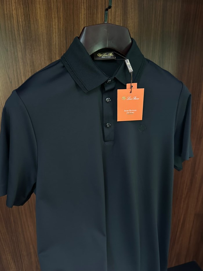 Nakış Logolu Yaka Ribanalı T-Shirt