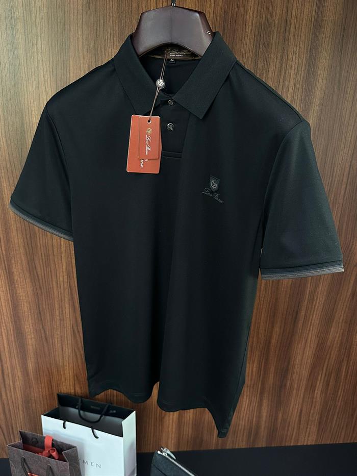 Slikon Logolu Kol Detaylı Modal Kumaş Yakalı T-Shirt