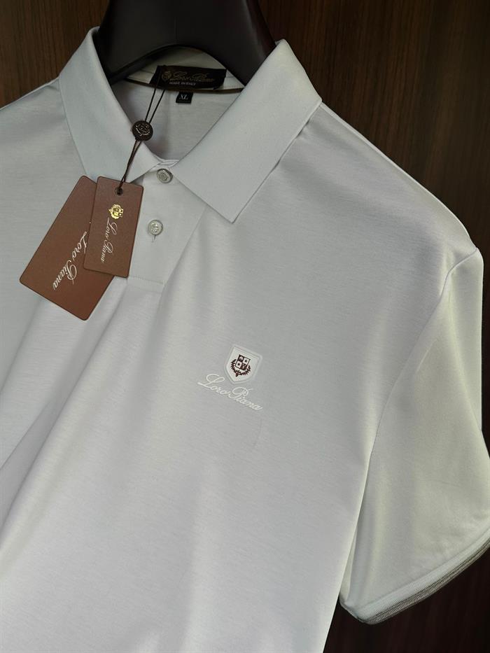 Slikon Logolu Kol Detaylı Modal Kumaş Yakalı T-Shirt