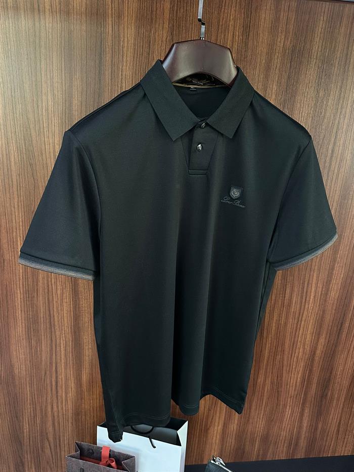 Slikon Logolu Kol Detaylı Modal Kumaş Yakalı T-Shirt