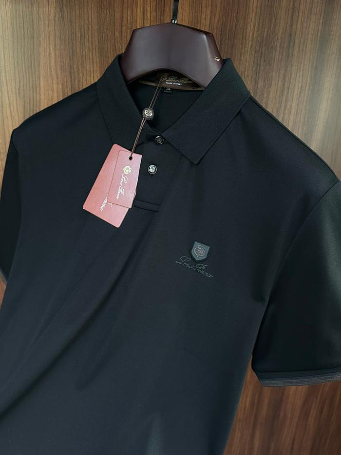 Slikon Logolu Kol Detaylı Modal Kumaş Yakalı T-Shirt