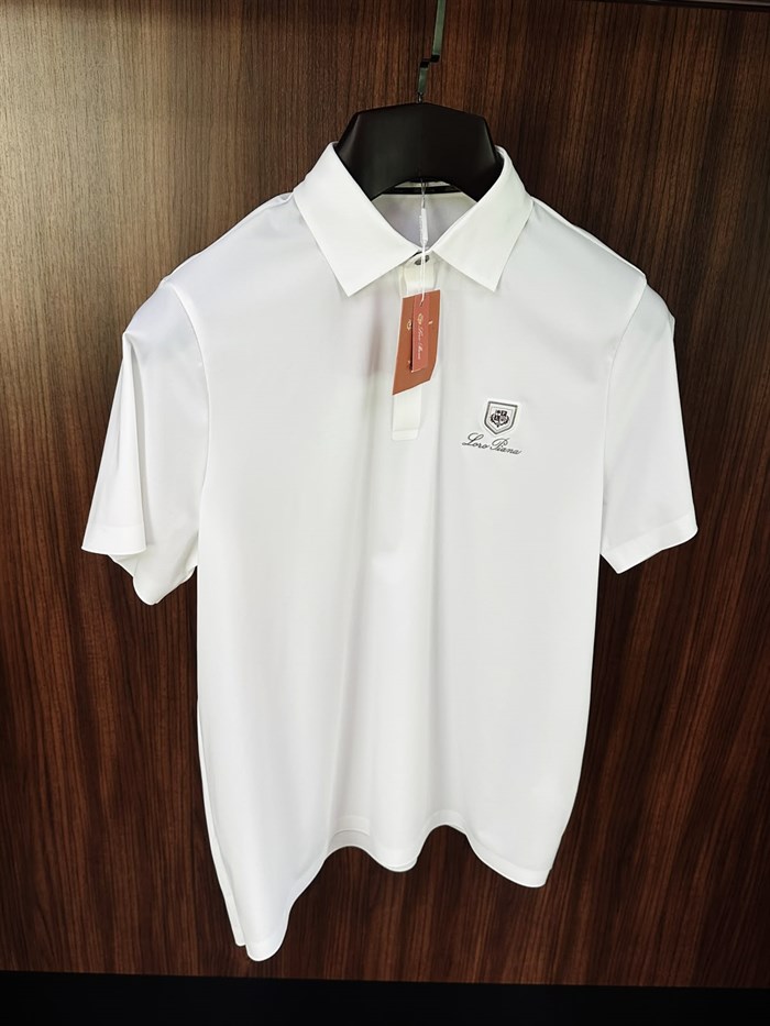 Silikon Kabartma Logolu İtalyan Yaka T-Shirt