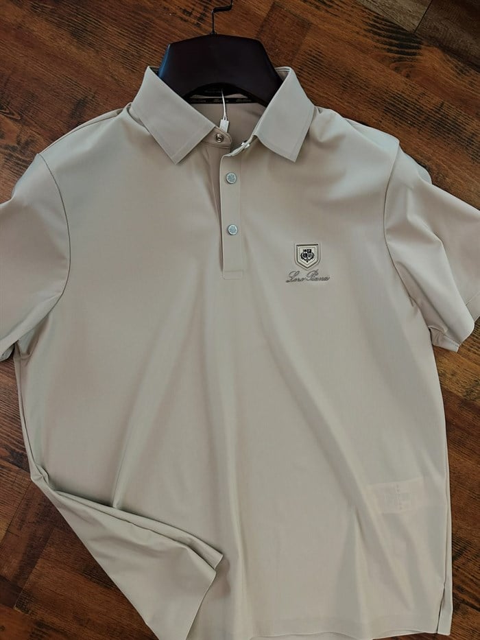 Silikon Kabartma Logolu İtalyan Yaka T-Shirt