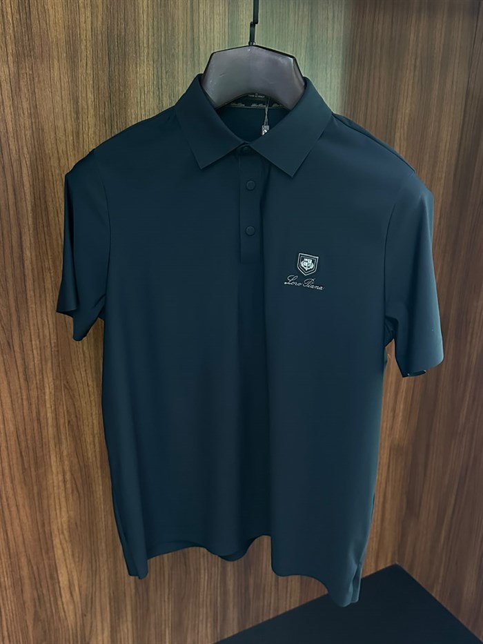 Silikon Kabartma Logolu İtalyan Yaka T-Shirt