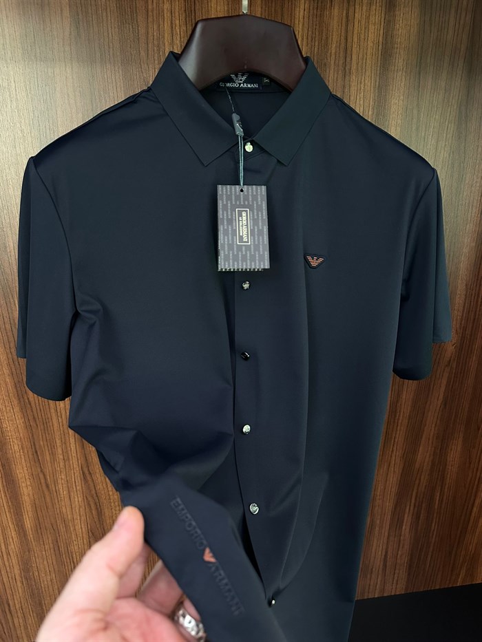 Silikon Kabartma Logolu Modal Kumaş Yakalı T-Shirt