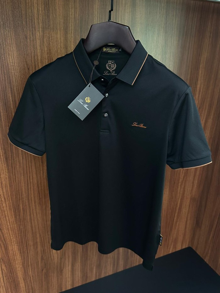 Silikon Logolu Modal Kumaş Yakalı T-Shirt