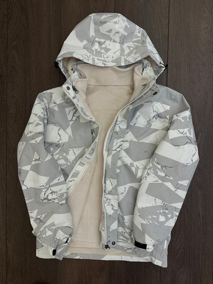 Desenli İçi Polarlı Kar Montu