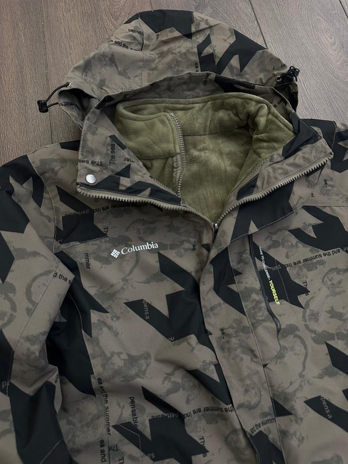 Göğüs Logolu Polarlı 3in1 Kar Montu