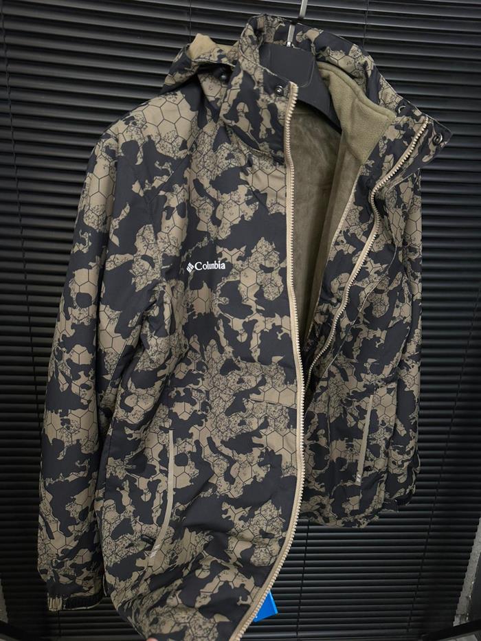 Kamuflaj Desenli İçi Polarlı Kar Montu