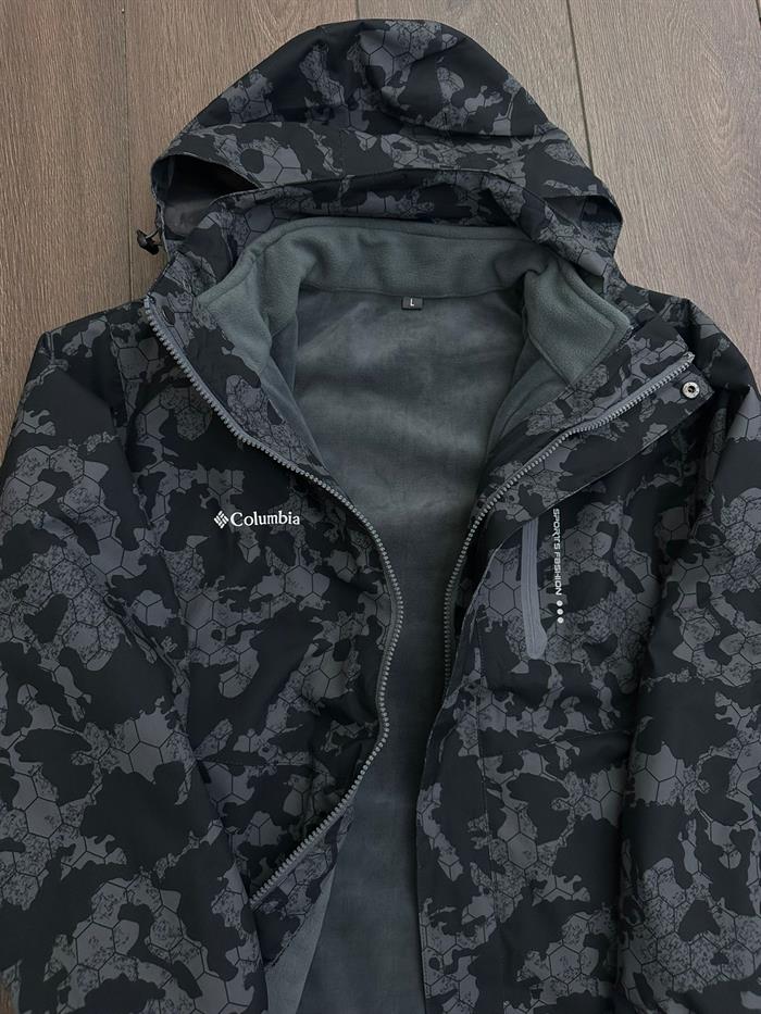 Kamuflaj Desenli İçi Polarlı Kar Montu