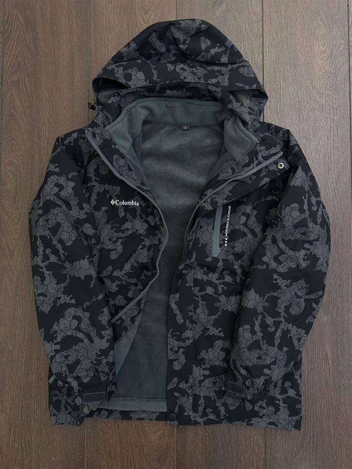 Kamuflaj Desenli İçi Polarlı Kar Montu