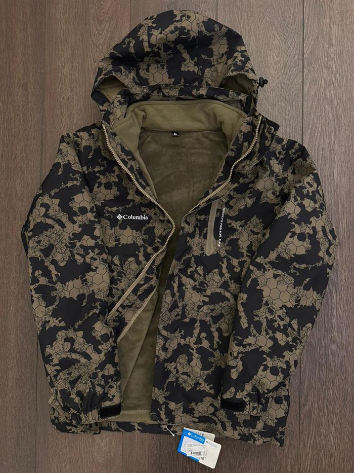 Kamuflaj Desenli İçi Polarlı Kar Montu