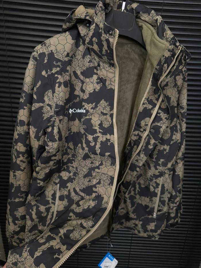 Kamuflaj Desenli İçi Polarlı Kar Montu