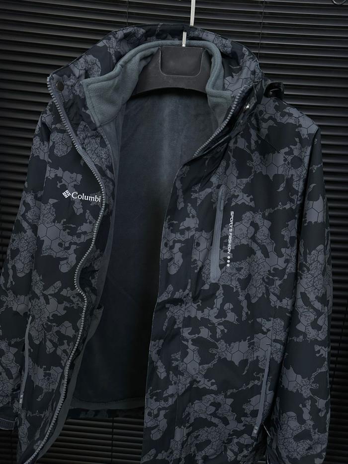 Kamuflaj Desenli İçi Polarlı Kar Montu