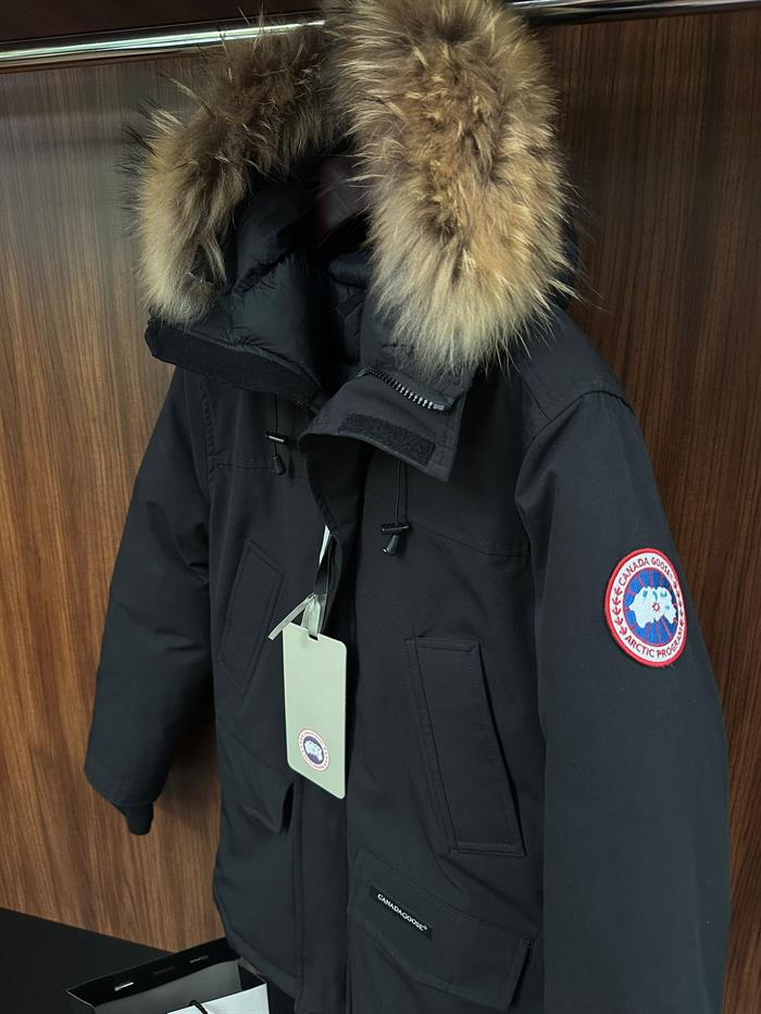 Kürk Kapşonlu Kaz Tüyü Uzun Mont