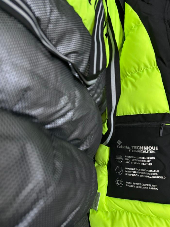 Logo Baskılı İçi Fosforlu Kar Montu