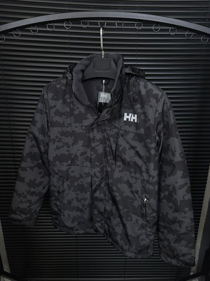 Marka Logolu Kamuflaj Desenli İçi Polarlı Mont