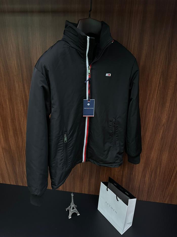 Nakış Logolu Gizli Kapşonlu Puf Mont