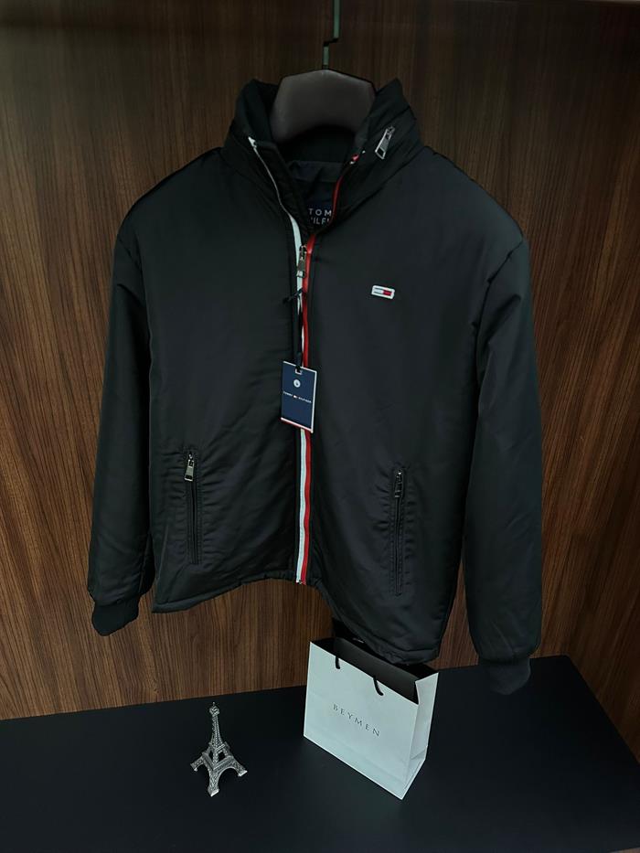 Nakış Logolu Gizli Kapşonlu Puf Mont