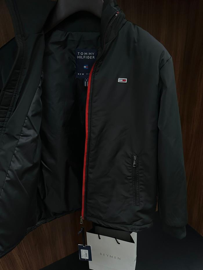 Nakış Logolu Gizli Kapşonlu Puf Mont