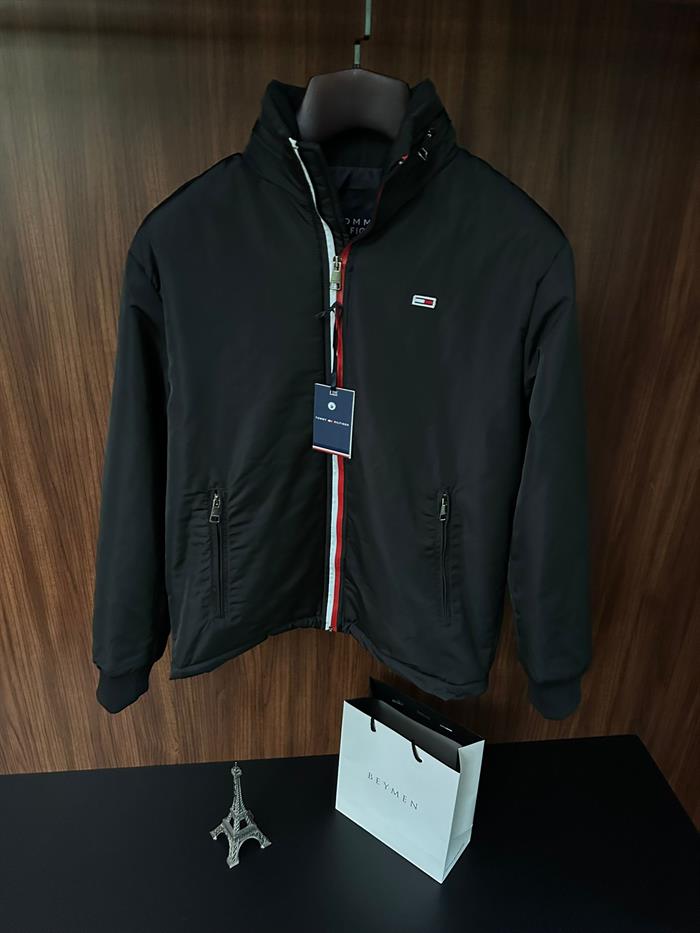 Nakış Logolu Gizli Kapşonlu Puf Mont