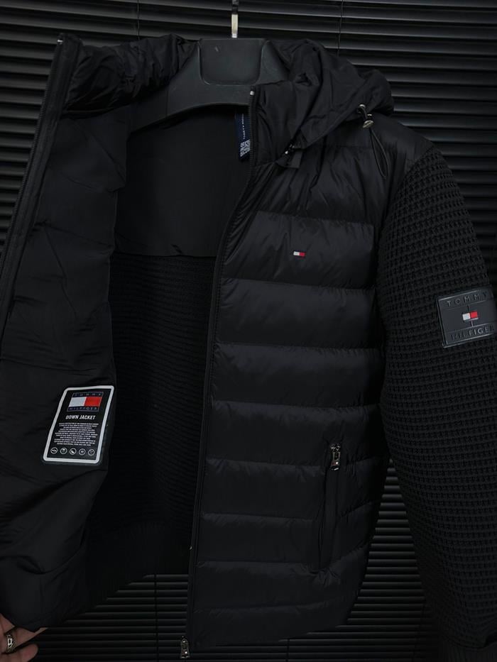 Nakış Logolu Kolları Örme Mont