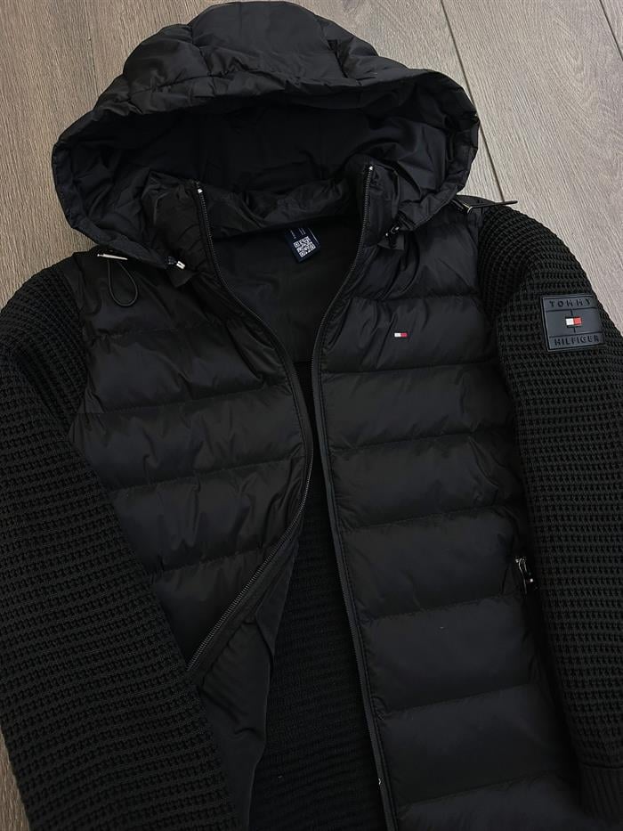 Nakış Logolu Kolları Örme Mont