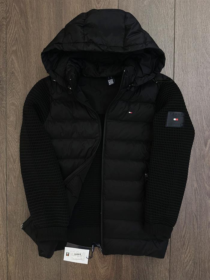 Nakış Logolu Kolları Örme Mont