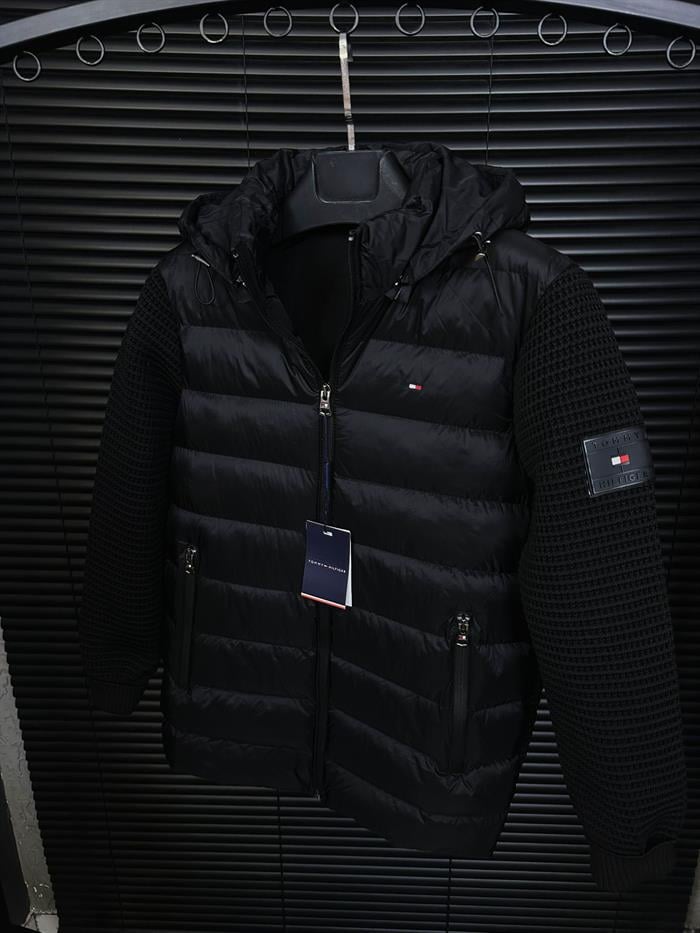 Nakış Logolu Kolları Örme Mont