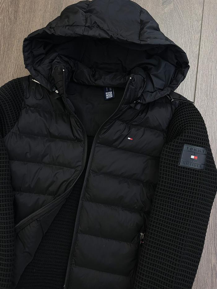 Nakış Logolu Kolları Örme Mont