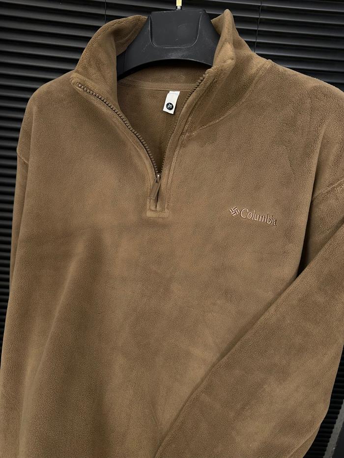 Yarım Fermuarlı Nakış Logolu Sweatshirt