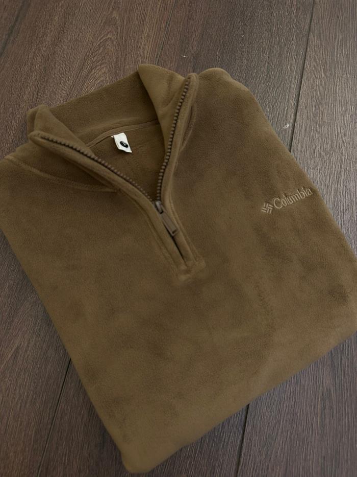 Yarım Fermuarlı Nakış Logolu Sweatshirt