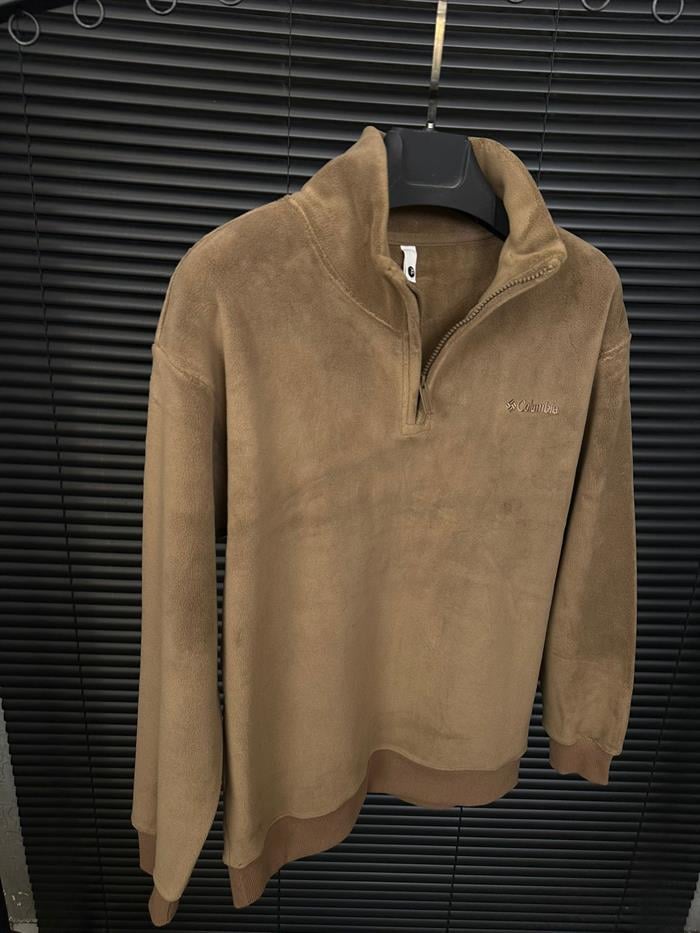 Yarım Fermuarlı Nakış Logolu Sweatshirt