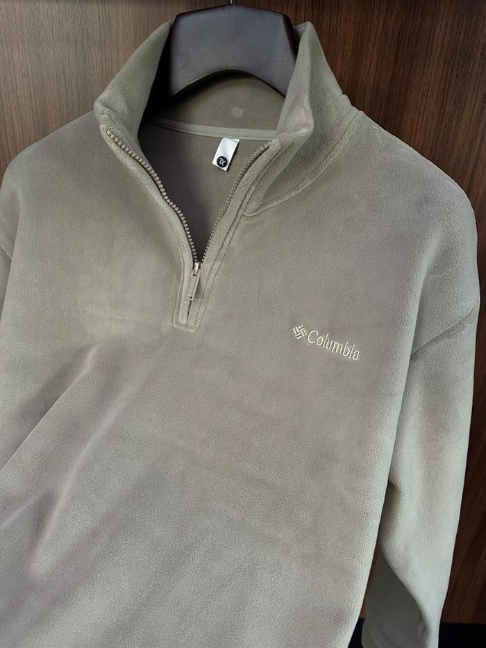 Yarım Fermuarlı Nakış Logolu Sweatshirt
