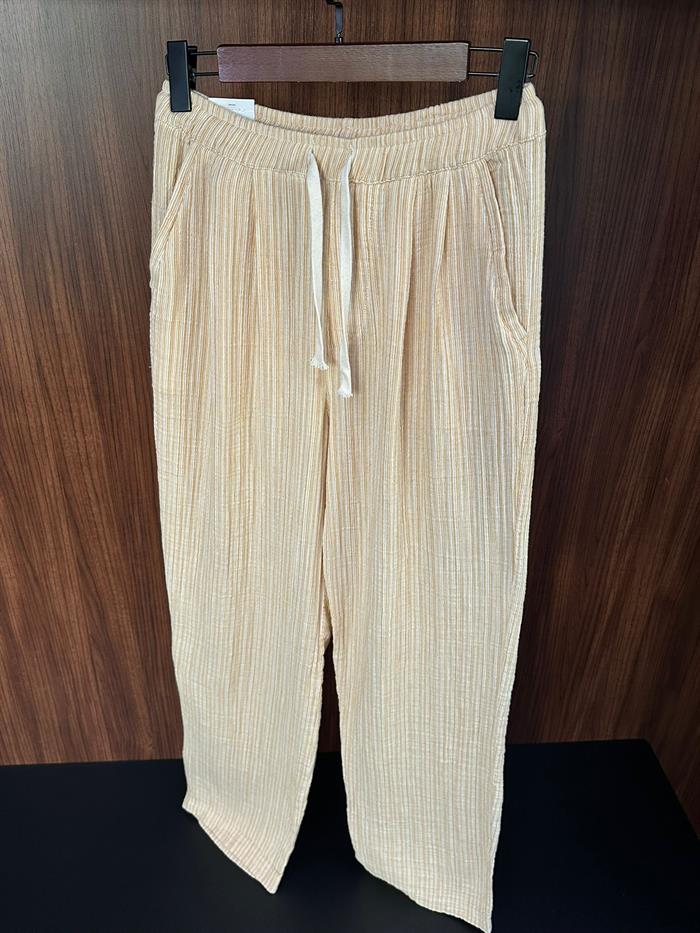 Krabi Müslin Kumaş Çizgili Pantolon