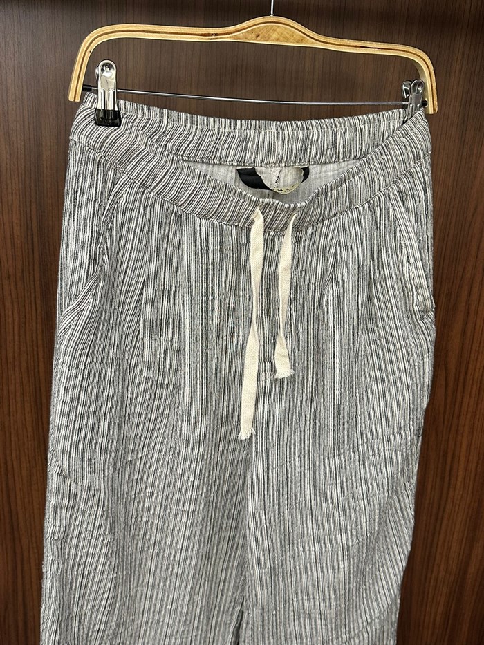 Krabi Müslin Kumaş Çizgili Pantolon