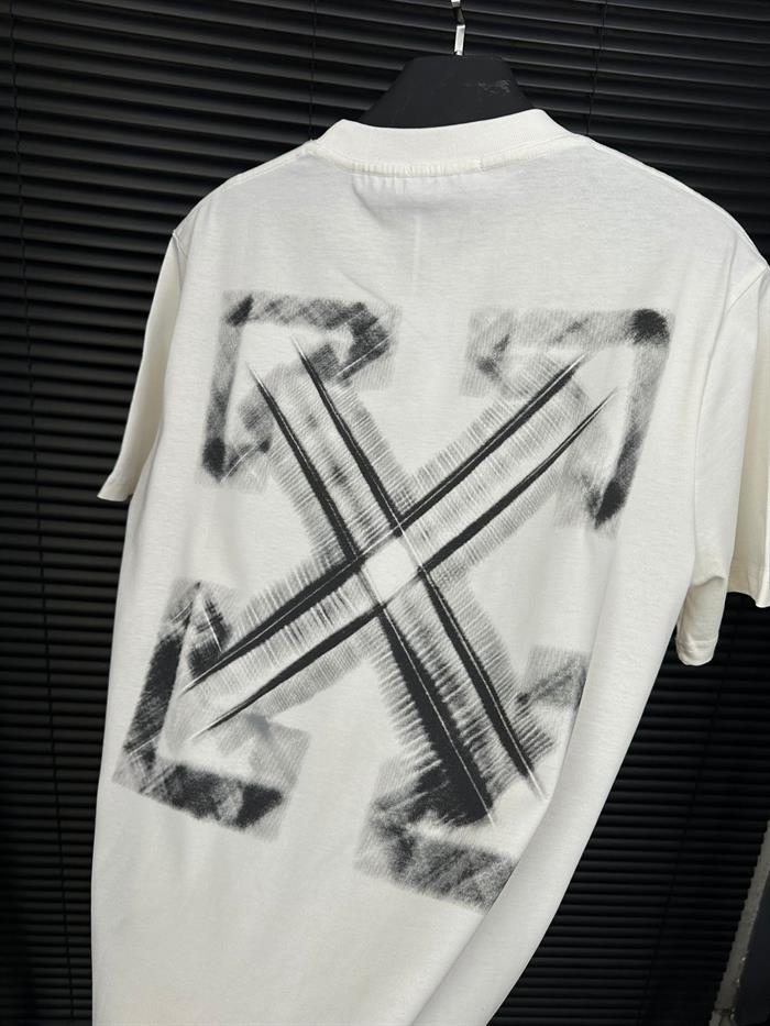 Vıbe Arrow Baskılı Oversize T-Shirt - Beyaz