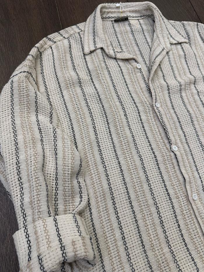 Buldan Çizgili  Yakalı Gömlek