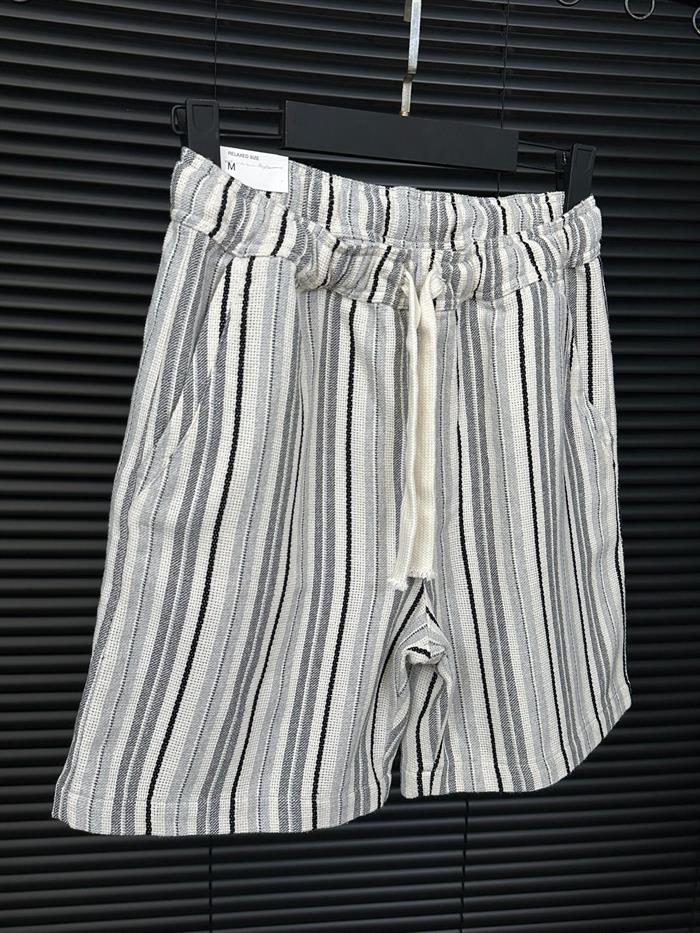 Çizgili %100 Pamuk Şort