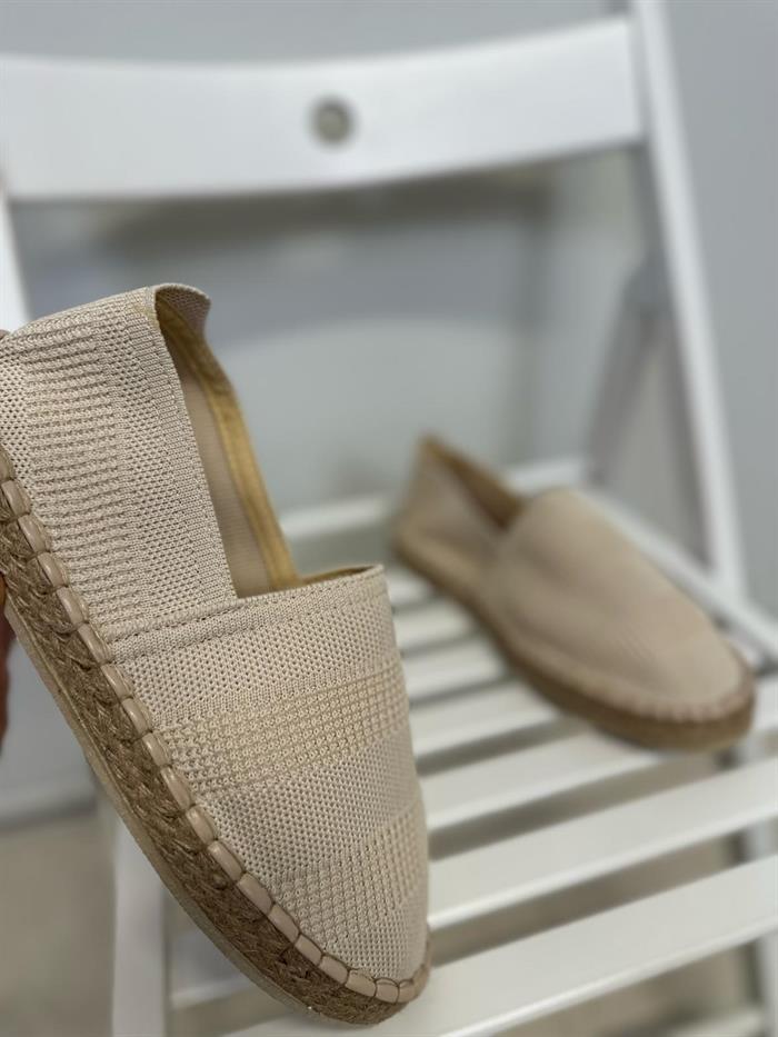 Hasır Taban Keten Espadril