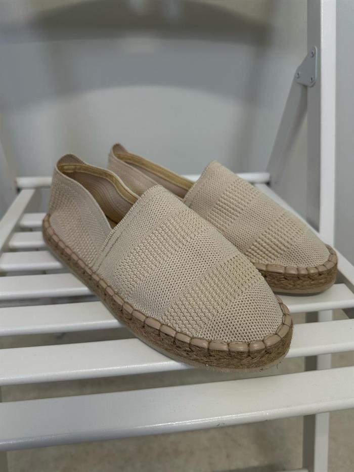 Hasır Taban Keten Espadril